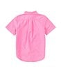 Color:Resort Rose - Image 2 - Little Boys 2T-7 Short Sleeve Cotton Oxford Shirt