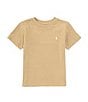 Color:Classic Khaki - Image 1 - Little Boys 2T-7 Short Sleeve Crewneck Jersey T-Shirt