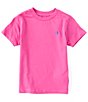 Color:Vivid Pink - Image 1 - Little Boys 2T-7 Short-Sleeve Essential Tee