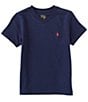 Color:Cruise Navy - Image 1 - Little Boys 2T-7 Short-Sleeve Essential V-Neck Tee