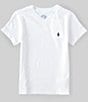 Color:White - Image 1 - Little Boys 2T-7 Short-Sleeve Essential V-Neck Tee