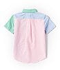 Color:GIngham - Image 2 - Little Boys 2T-7 Short-Sleeve Gingham Oxford Fun Shirt