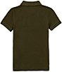 Color:Armadillo - Image 2 - Little Boys 2T-7 Short Sleeve Iconic Mesh Polo Shirt