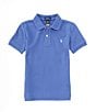 Color:Liberty Blue - Image 1 - Little Boys 2T-7 Short Sleeve Iconic Mesh Polo Shirt