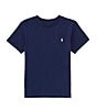 Color:Newport Navy - Image 2 - Little Boys 2T-7 Short Sleeve Logo Jersey T-Shirt