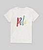 Color:Deckwash White - Image 1 - Little Boys 2T-7 Short Sleeve Logo Jersey T-Shirt