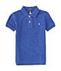 Color:Beach Royal - Image 1 - Little Boys 2T-7 Short-Sleeve Mesh Polo Shirt