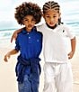 Color:Beach Royal - Image 3 - Little Boys 2T-7 Short-Sleeve Mesh Polo Shirt