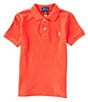 Color:Red Reef - Image 1 - Little Boys 2T-7 Short-Sleeve Mesh Polo Shirt