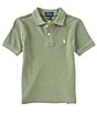 Color:Cargo Green - Image 1 - Little Boys 2T-7 Short-Sleeve Mesh Polo Shirt