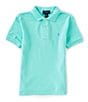 Color:Aqua Verde - Image 1 - Little Boys 2T-7 Short-Sleeve Mesh Polo Shirt
