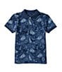 Color:Captains Convo - Image 1 - Little Boys 2T-7 Short Sleeve Nautical Print Mesh Polo Shirt