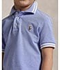 Polo Ralph Lauren Little Boys Short Sleeve Oxford Mesh Polo Shirt, Color:Harbor Island Blue - Image 4