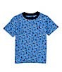 Color:High Tide/New England Blue - Image 1 - Little Boys 2T-7 Short Sleeve Sailboat Print Jersey T-Shirt