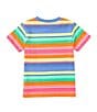 Color:Marias Stripe - Image 2 - Little Boys 2T-7 Short Sleeve Stripe Cotton Jersey T-Shirt