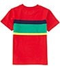 Color:RL2000 Red Multi - Image 2 - Little Boys 2T-7 Short Sleeve Striped Jersey T-Shirt