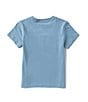 Color:Cassidy Blue - Image 2 - Little Boys 2T-7 Short Sleeve Striped Logo Jersey T-Shirt