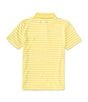 Color:Sunfish yellow/Ceramic White - Image 2 - Little Boys 2T-7 Short Sleeve Striped Performance Jersey Polo Shirt