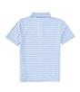 Color:Blue Hyacinth/Ceramic White - Image 2 - Little Boys 2T-7 Short Sleeve Striped Performance Jersey Polo Shirt
