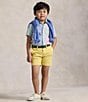 Polo Ralph Lauren Little Boys Short Sleeve Striped Seersucker Fun Shirt, Color:Multi - Image 4