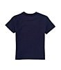 Color:Navy - Image 2 - Little Boys 2T-7 Short Sleeve U.S. Flag Graphic T-Shirt