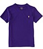 Color:Chalet Purple/Basic Gold - Image 1 - Little Boys 2T-7 Short-Sleeve V-Neck Jersey Tee
