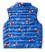 Color:Tossed Football/Hunter Green - Image 2 - Little Boys 2T-7 Sleeveless P-Layer Reversible Vest
