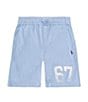 Color:Blue Hyacinth - Image 1 - Little Boys 2T-7 Spa Graphic Terry Shorts