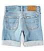 Color:Calhoun Wash - Image 2 - Little Boys 2T-7 Sullivan Slim-Fit Rolled Cuff Denim Shorts