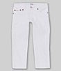 Color:White - Image 1 - Little Boys 2T-7 Sullivan Stretch Denim Mid-Rise Jeans