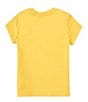 Color:Chrome Yellow/Bright pink - Image 2 - Little Girls 2T-6X Cap Sleeve Jersey T-shirt