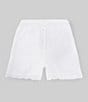 Color:White - Image 1 - Little Girls 2T-6X Eyelet-Embroidered Voile Shorts