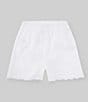 Color:White - Image 2 - Little Girls 2T-6X Eyelet-Embroidered Voile Shorts