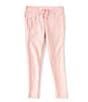 Color:Pink - Image 1 - Little Girls 2T-6X French Terry Legging