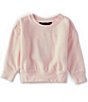Color:French Pink - Image 1 - Little Girls 2T-6X Long-Sleeve Logo Fleece Sweatshirt