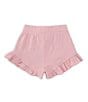Color:Garden Pink/Dusty Blue - Image 2 - Little Girls 2T-6X Ruffled Stretch Mesh Shorts
