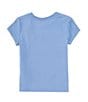 Color:Campus Blue - Image 2 - Little Girls 2T-6X Short Sleeve Mixed Logo Jersey T-Shirt