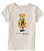 Color:Deckwash White - Image 1 - Little Girls 2T-6X Short-Sleeve Polo Bear Tee