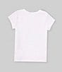 Color:White - Image 2 - Little Girls 2T-6X Short-Sleeve Tropical-Logo Jersey T-Shirt