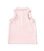 Color:Hint Of Pink - Image 2 - Little Girls 2T-6X Sleeveless Mesh Polo Shirt
