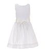 Color:White - Image 1 - Little Girls 2T-6X Sleeveless Ottoman-Ribbed Cotton Dress