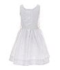 Color:White - Image 2 - Little Girls 2T-6X Sleeveless Ottoman-Ribbed Cotton Dress