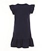 Polo Ralph Lauren Little Girls 2T-6X Sparkler Polo Bear Cotton Jersey Dress, Color:Navy - Image 2