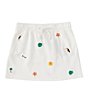Color:Deckwash White - Image 1 - Little Girls 2T-6X Tropical Embroidery Mesh Skirt