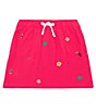 Color:Exotic Pink - Image 1 - Little Girls 2T-6X Tropical Embroidery Mesh Skirt