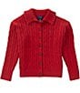 Polo Ralph Lauren Little Girls Long Sleeve Cable Knit Cardigan - Image 1