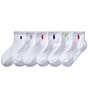Polo Ralph Lauren Little/Big Girls 4-11 Performance Cushioned Solid Quarter Sock 6-Pack, Color:Bright White - Image 1