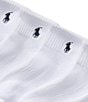 Polo Ralph Lauren Little/Big Girls Performance Solid Cushioned Quarter Socks 6-Pack, Color:White - Image 2