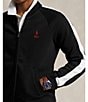 Color:Polo Black Multi - Image 5 - Long Sleeve Double Knit Mesh Baseball Jacket