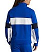 Color:Sapphire Start Multi - Image 2 - Long Sleeve Double-Knit Mesh Track Jacket